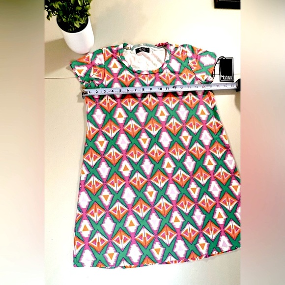 Michael Lauren Cuba T Shirt Dress, Bright Triangle Print, Women’s, Size Small - Picture 5 of 10